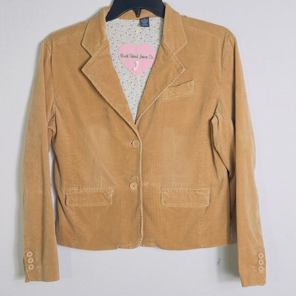 Duck Head Jeans Co Youth Corduroy Blazer Jacket XL Tan 2Button Wide Wale Cotton - Picture 2 of 7